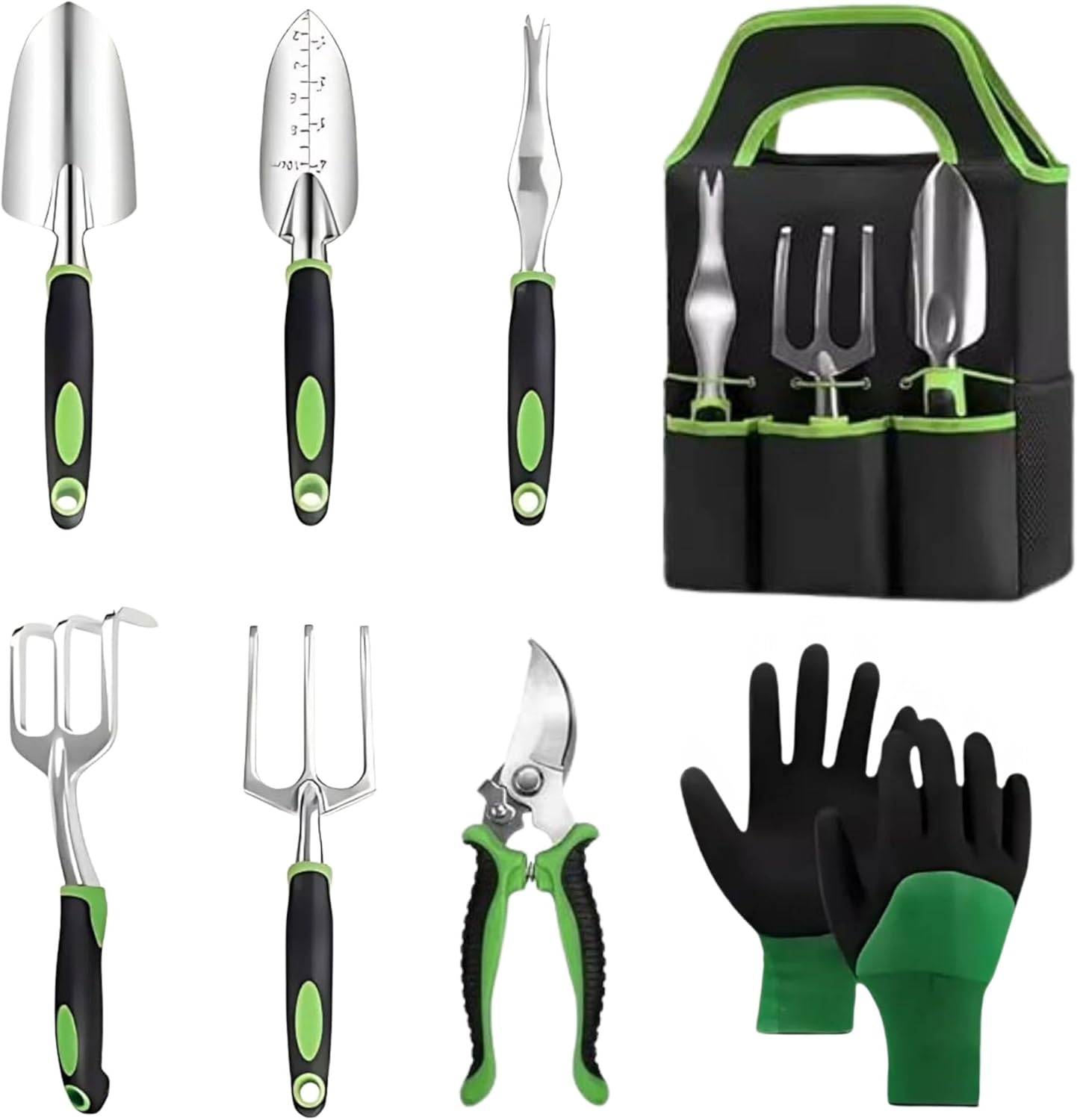 8-Piece Gardening Tool Set with Tote Bag