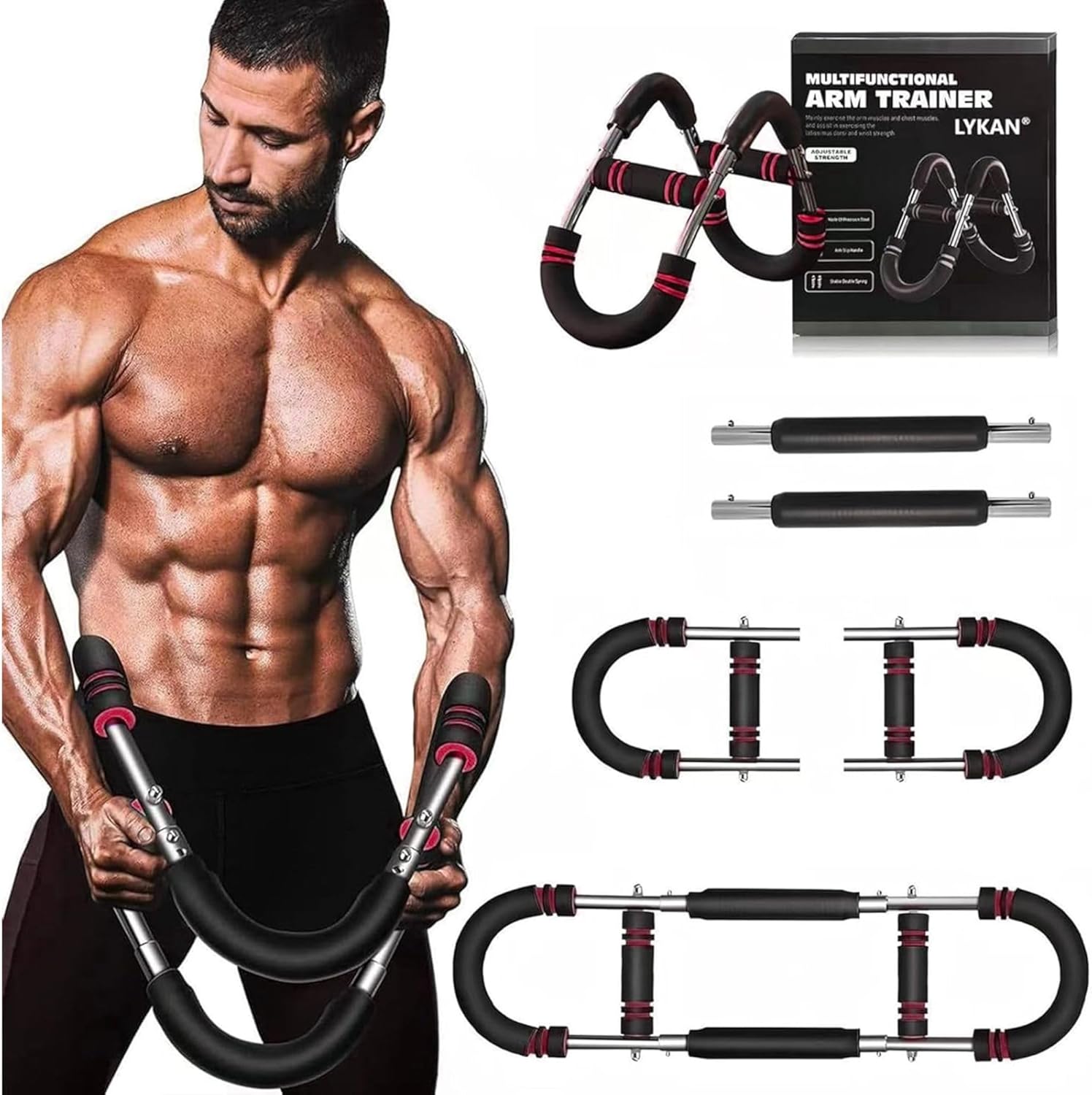 Adjustable Twister Arm Trainer, 60-110lb Chest & Arm Workout Tool