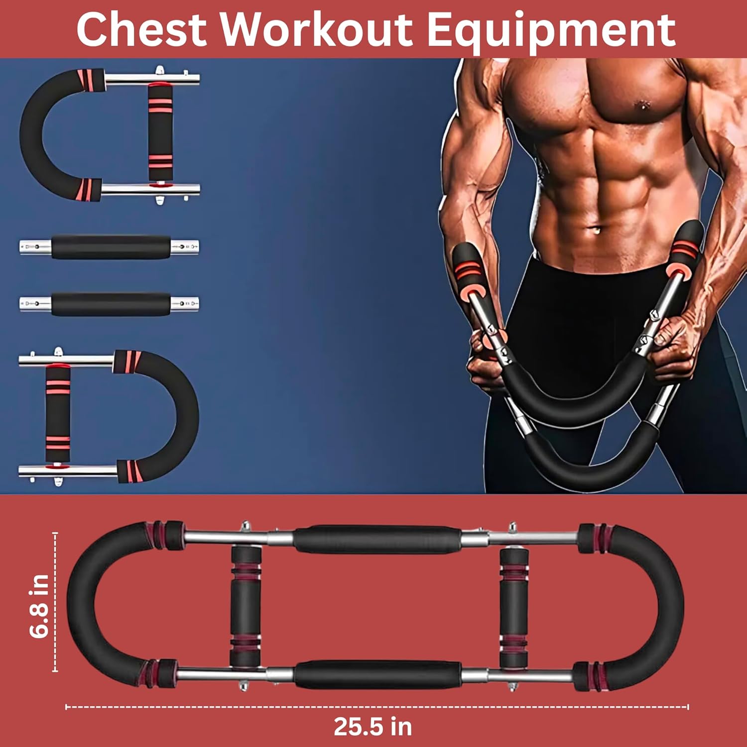 Adjustable Twister Arm Trainer, 60-110lb Chest & Arm Workout Tool