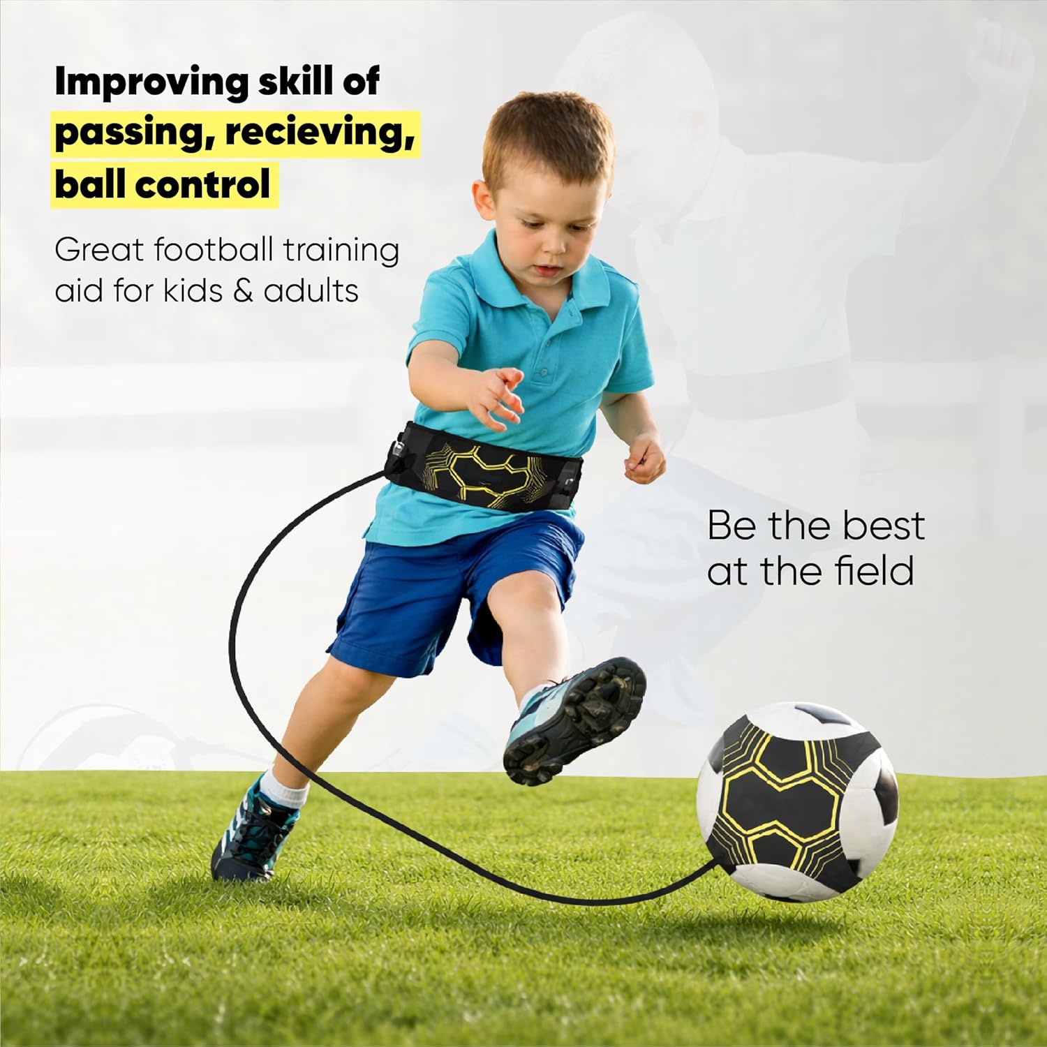 Soccer, Volleyball & Rugby Trainer with Adjustable Waist Belt