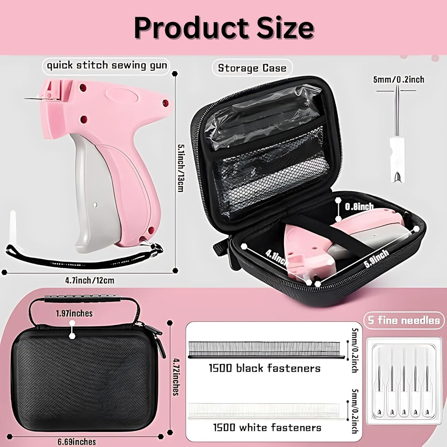 Fine Tag Gun Set with 5000 Tag Pins & Carrying Case