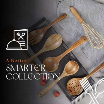 Wooden Spoons, 10 pcs Wooden Utensils for Cooking