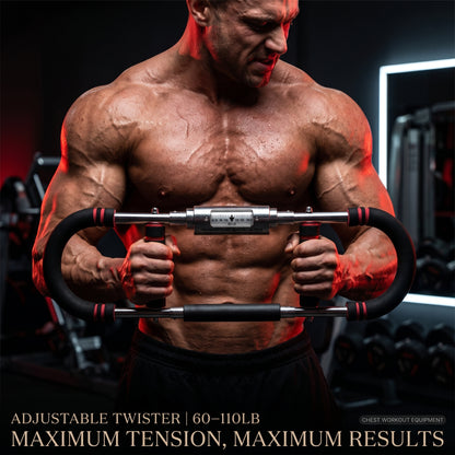 Adjustable Twister Arm Trainer, 60-110lb Chest & Arm Workout Tool